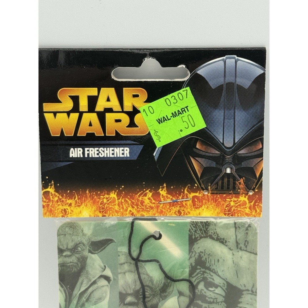 Star Wars Yoda Image Air Freshener A-SW-4 Green Apple NEW SEALED UNUSED - Picture 3 of 6